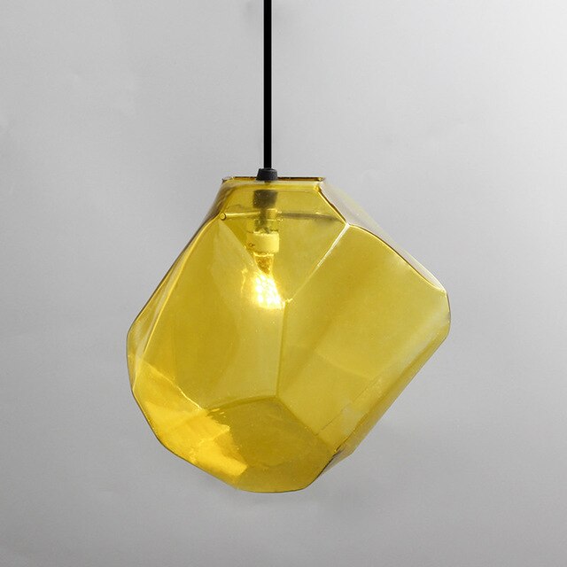Stone Glass Pendant Colorful Light - Luminous Lighting Lab