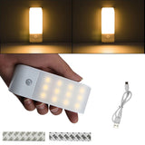 12 LED USB Rechargeable Kitchen PIR Motion Sensor LED Light Bedroom Portable Wireless Wall Lamp Night Light LED Lights For Home 
